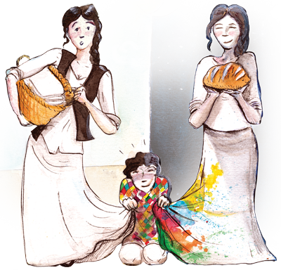 illustration de Blanche et Madeleine